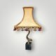 Vintage Fish Side Lamp - Grey Marble Base and Brass Fish