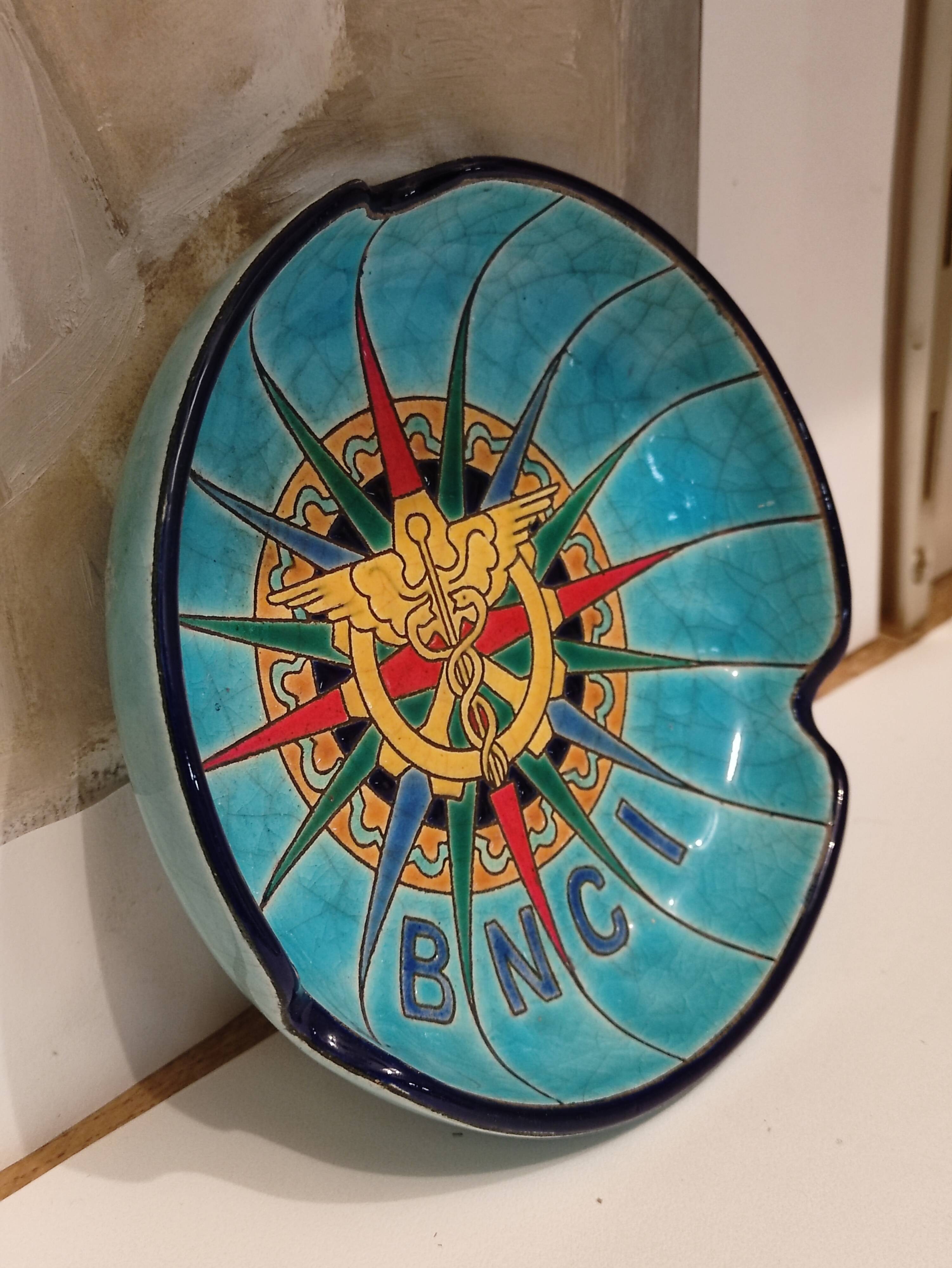 Cup or empty pocket with Epnamels of Longwy advertising