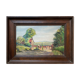 HSP table "The entrance to the village with hilly landscape" + frame