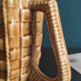 Rare French vintage rectangular Majolica pitcher