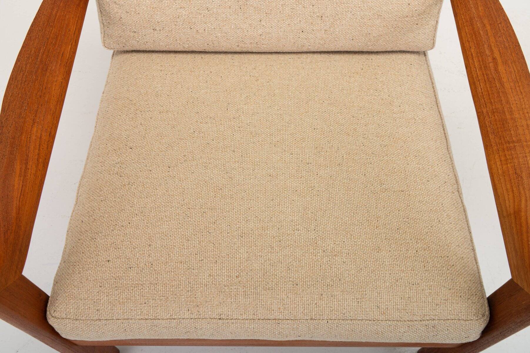 Easy chairs and ottoman by Illum Wikkelsø for Niels Eilersen, Denmark, 1960s, set of 3