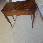 Secretary with mechanism - 4 secret drawers - lock - marquetry chessboard - 1950