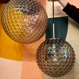 Pair of vintage chandeliers Design Motoko Ishi Rolf Kruger