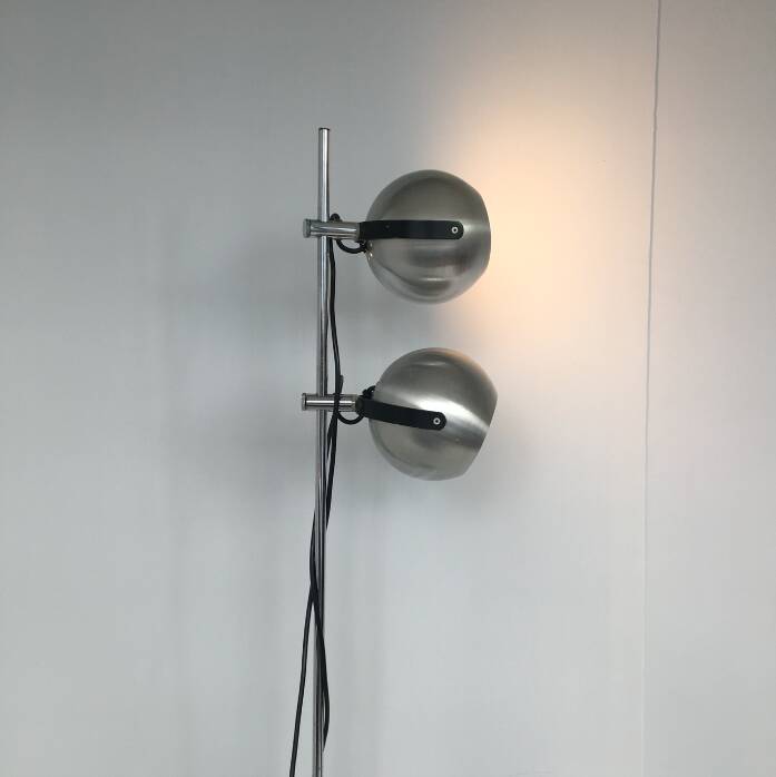 Eyeball chrome floor lamp