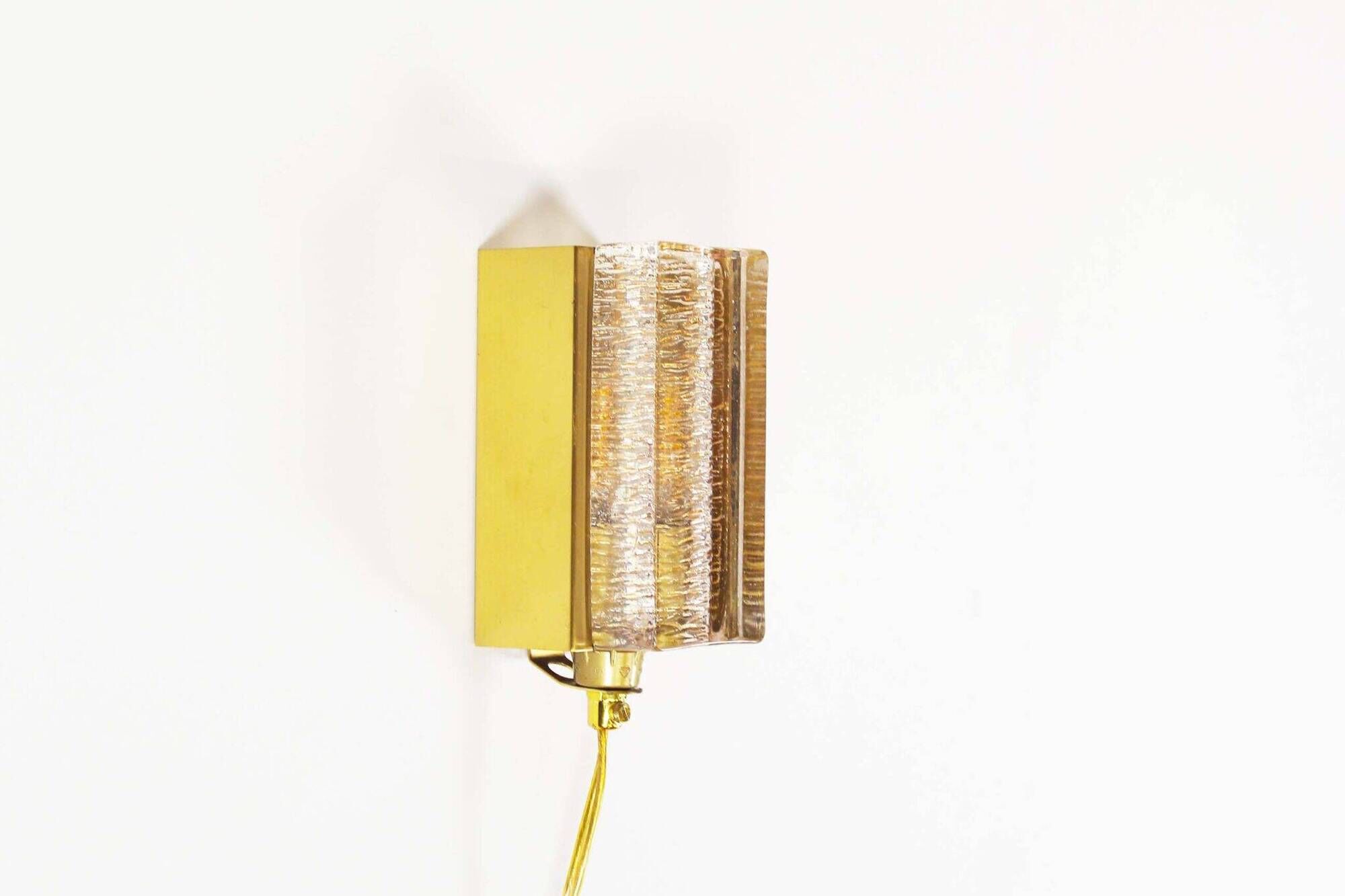Brass & clear  glass wall light by Vitrika – Model Atlactic