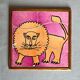 Wooden frame puzzle from the 1960s depicting a lion.