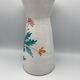 Vintage ceramic vase signed with polychrome flower decoration 25 cm