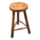 Tabouret tripode en bois massif
