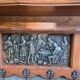 Antique French Oak and Brass "Tavern" Pot Rack, Circa 1880.