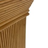 Vintage Rattan Column Planter Bamboo Bohemian Pillar '70s Rattan Mcguire