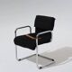 Pair of velvet and metal chairs, Guido Faleschini, 1970s