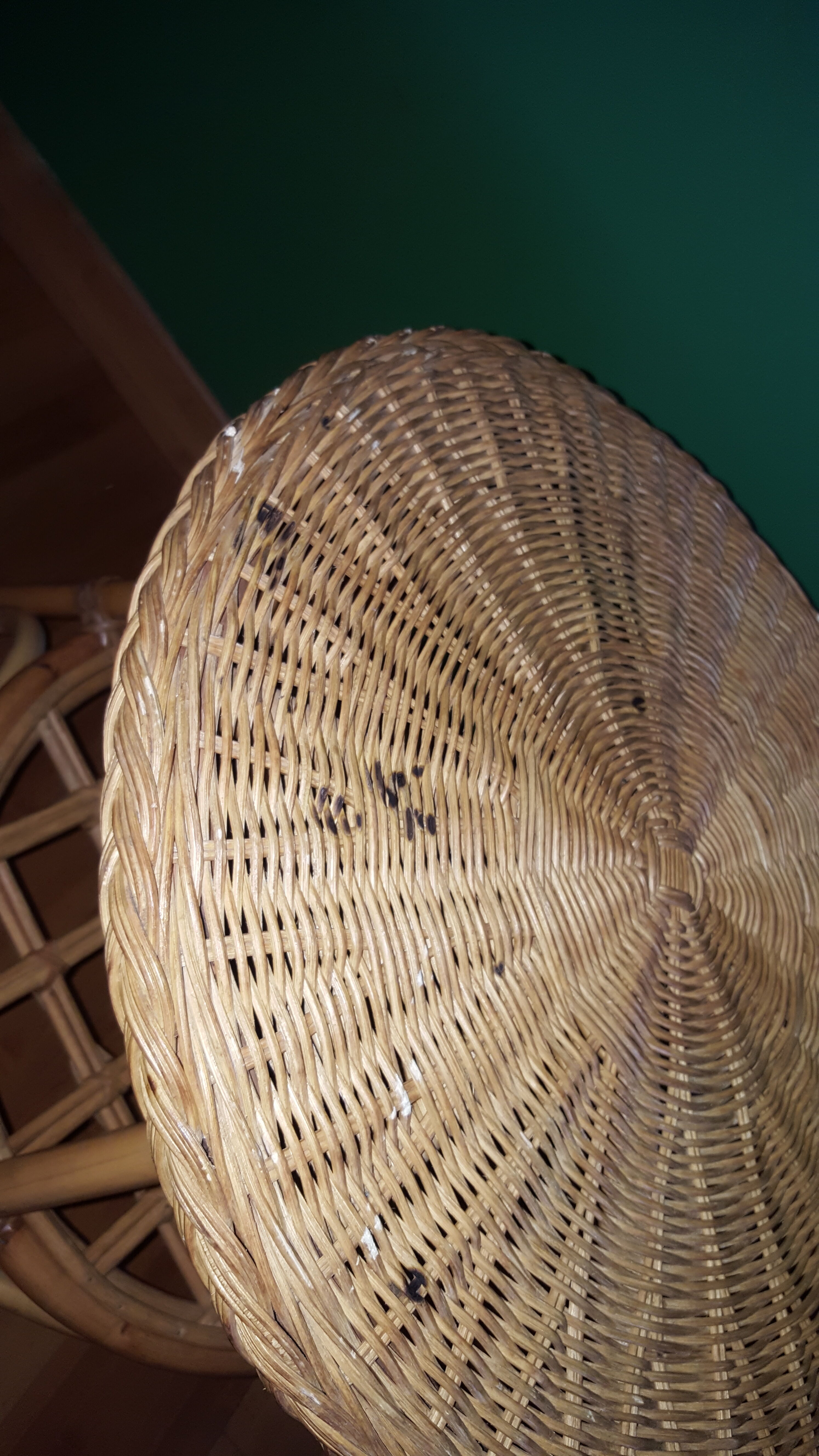 Vintage rattan table