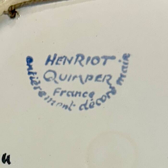 Assiette Faïence Bretonne Henriot Quimper – Décor Coq Multicolore