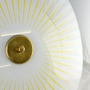 Hanging lamp glass and brass  60s vintage