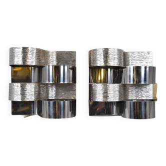 Pair of wall sconces. Goffredo Reggiani. Vintage 1970s