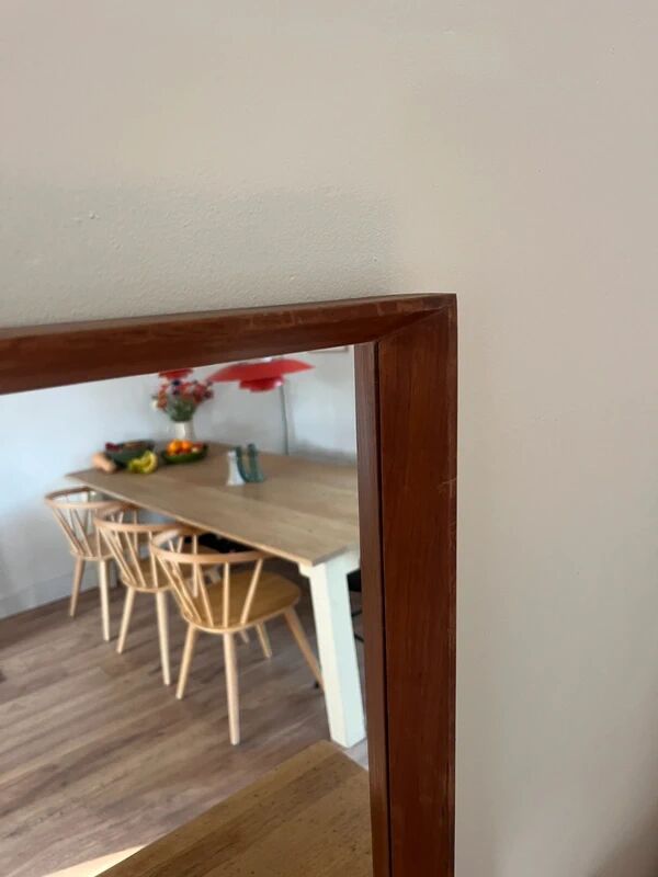 Vintage Danish teak mirror