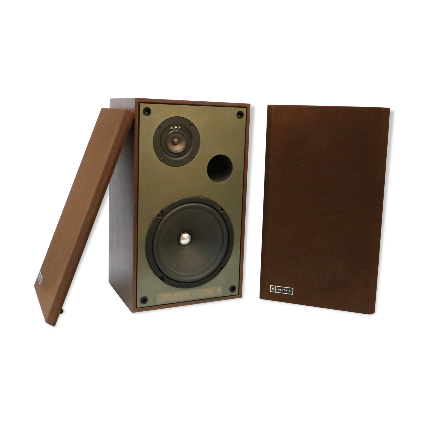Scott s176b acoustic speakers, real vintage, made in Belgium