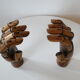 Paire de mains en bois articulées