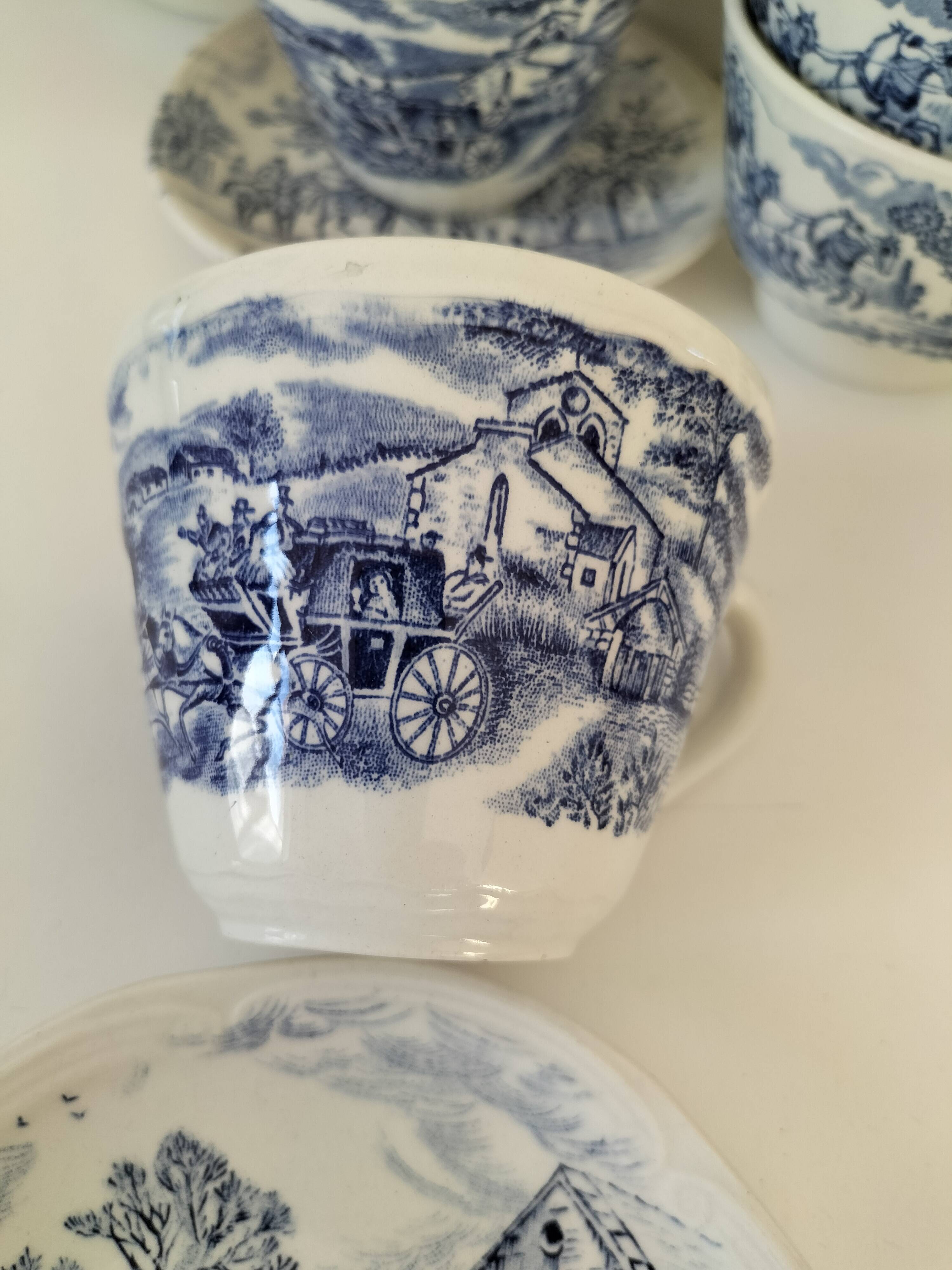 Mix & Match Blue Earthenware Brunch Set – Gien, England, Italy