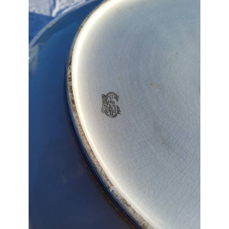 19th century Gien earthenware deep dish