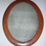 Miroir ovale cadre bois 74X58