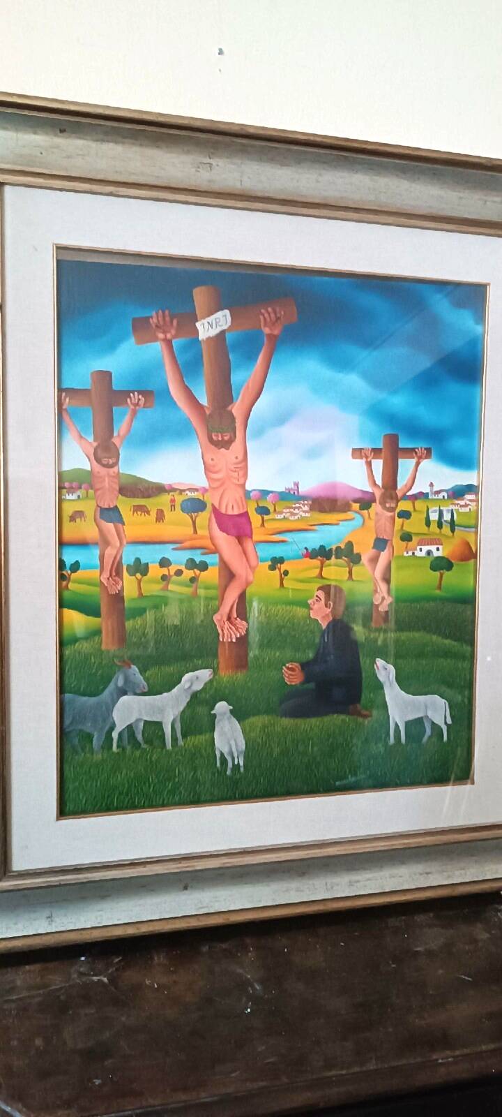 Oil painting on canvas Cesare Marchesini (Monza 1939) - Naive