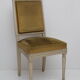 Solid wood and velvet chair
