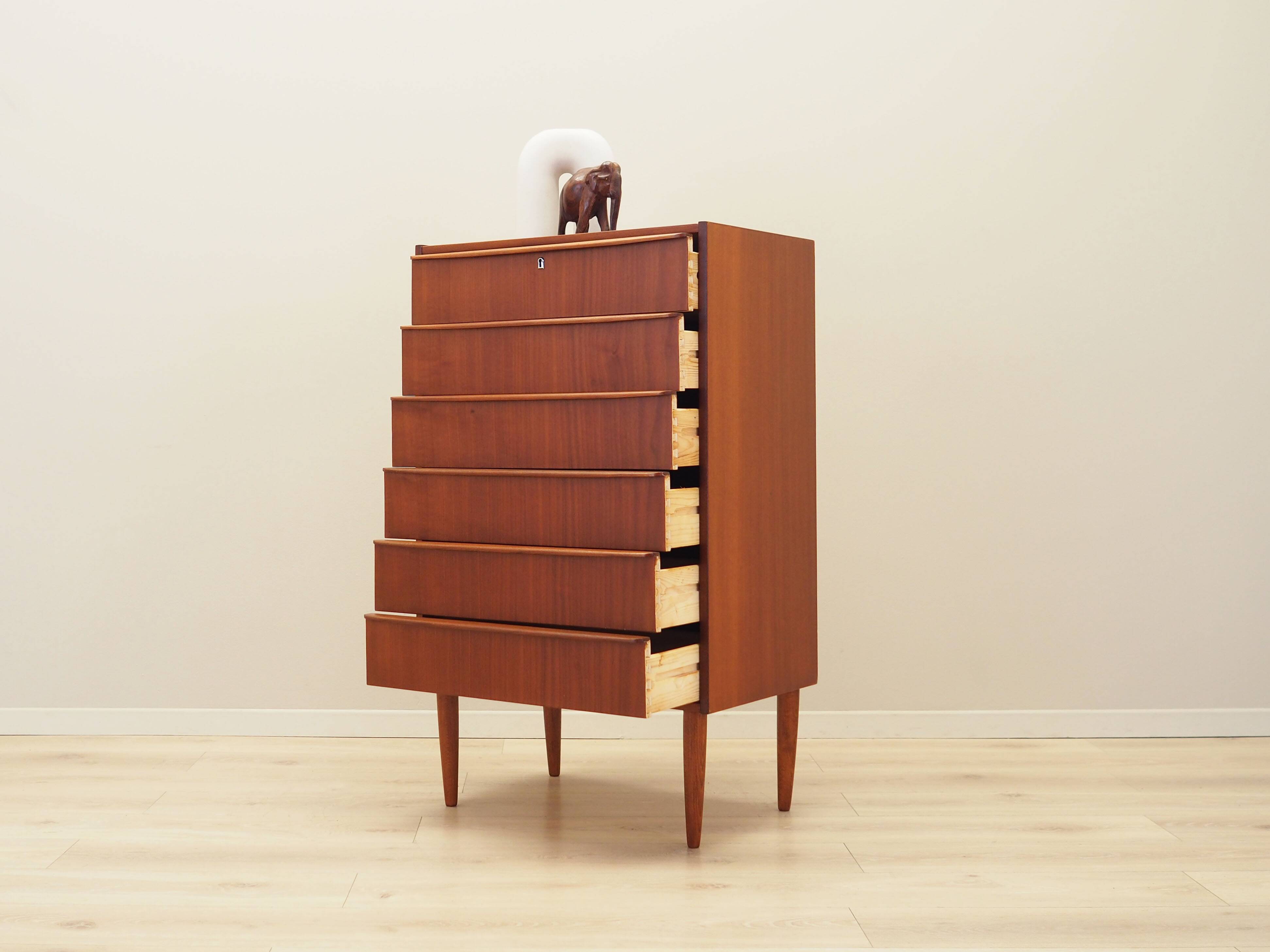 Teak chest of drawers, Danish design, 1970s, production: Denmark