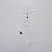 Pair of glass tumblers, Danish design, 1970s, manufactured in Denmark