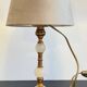 Vintage marble and velvet metal lamp
