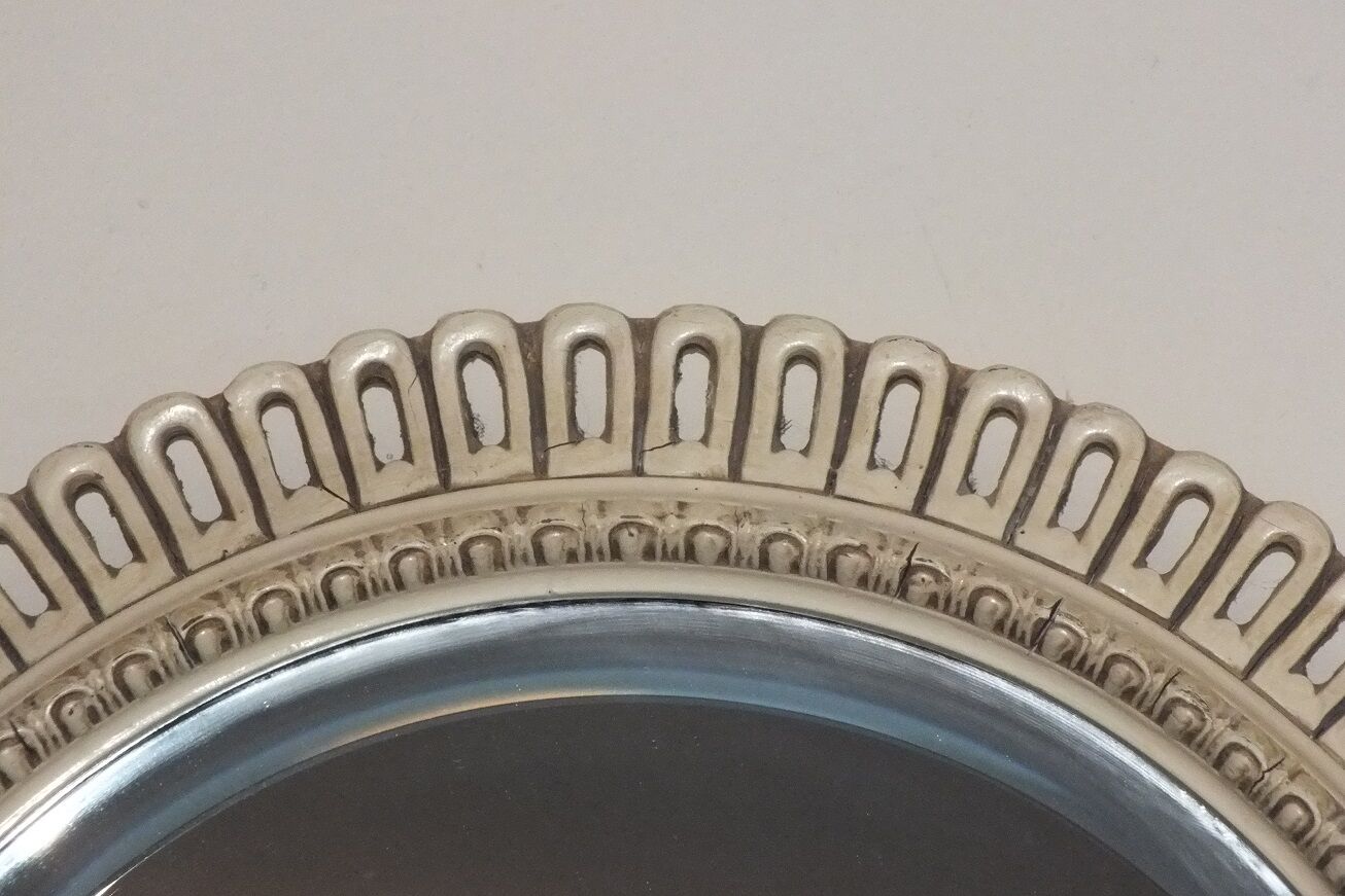 Wooden round mirror 46x46cm