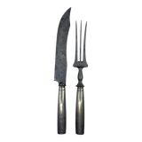 Set of serving forks and knives