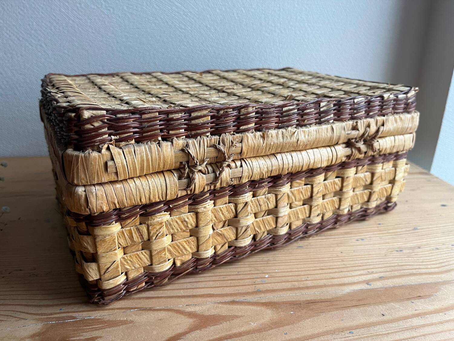 Vintage wicker basket / case