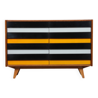 Yellow and black chest of drawers, model U-453, by Jiri Jiroutek, 1960