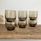 6 petits verres LUMINARC France verre fumé