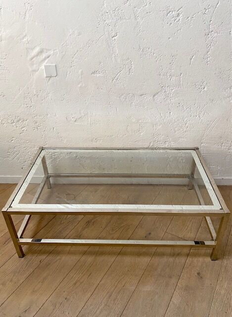 Glass coffee table