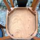 Four vintage beech and skai chairs