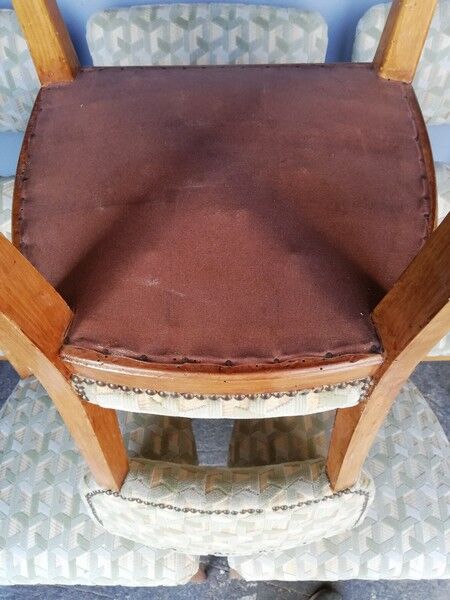 6 chaises bois massif 1940/50
