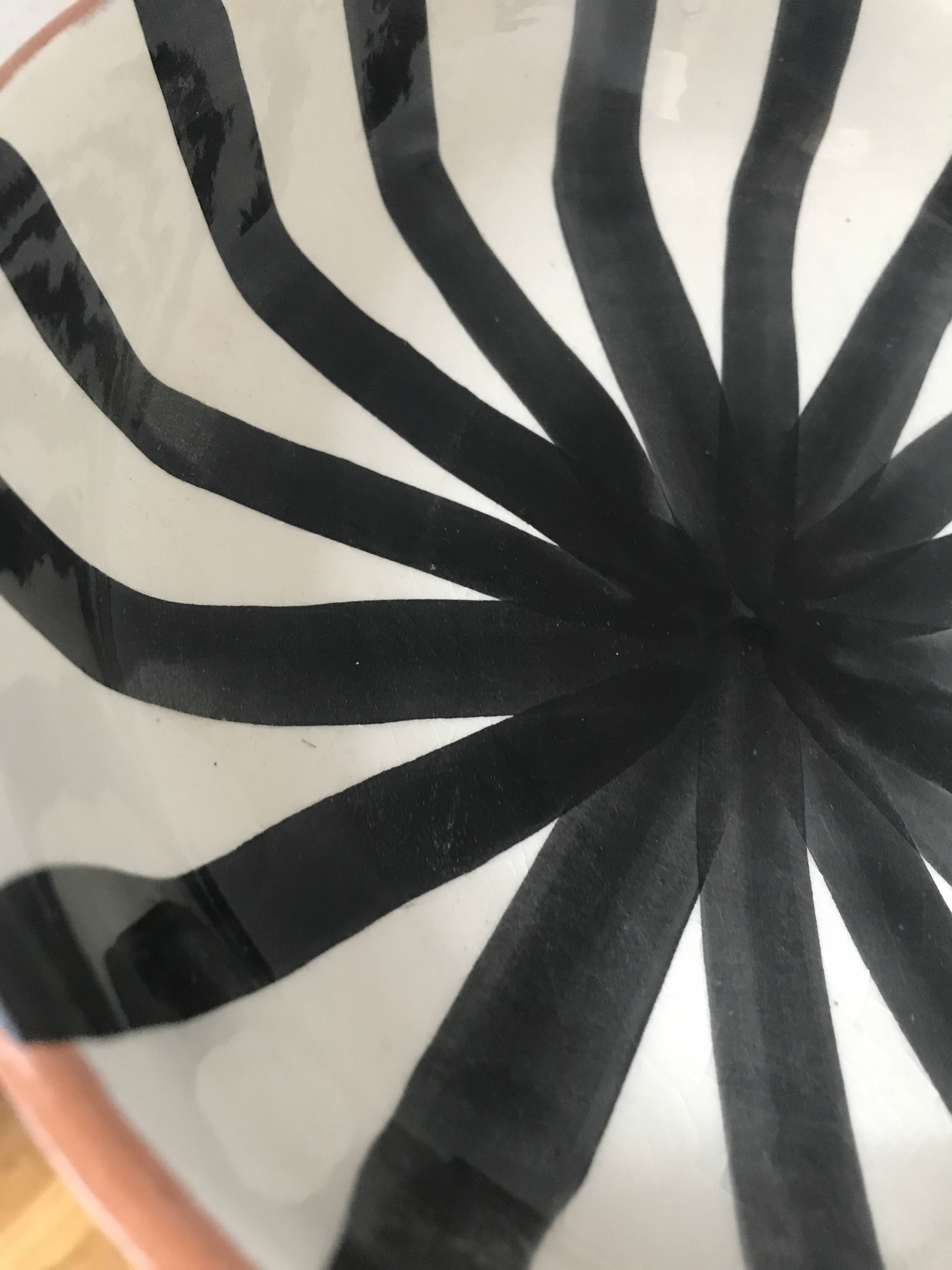 Morocco striped ceramic dish