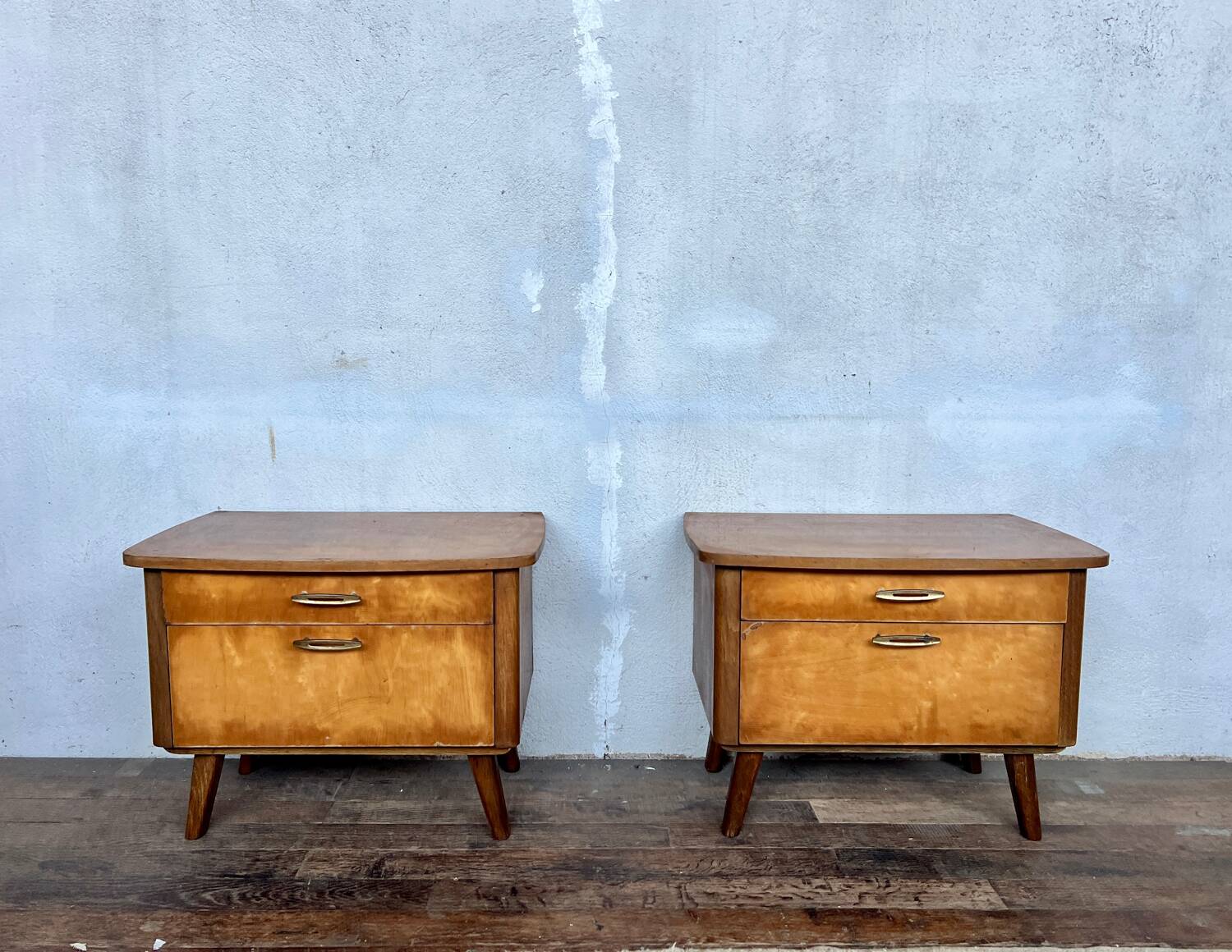 Paire de chevet / table de nuit vintage