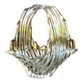 Vintage crystal art table centre vase bowl decoration basket
