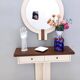 Postmodern Ivory Lacquered Walnut Wall Mirror and Console Table, Italy