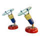 Pair of 90s multi-colored wall lights
