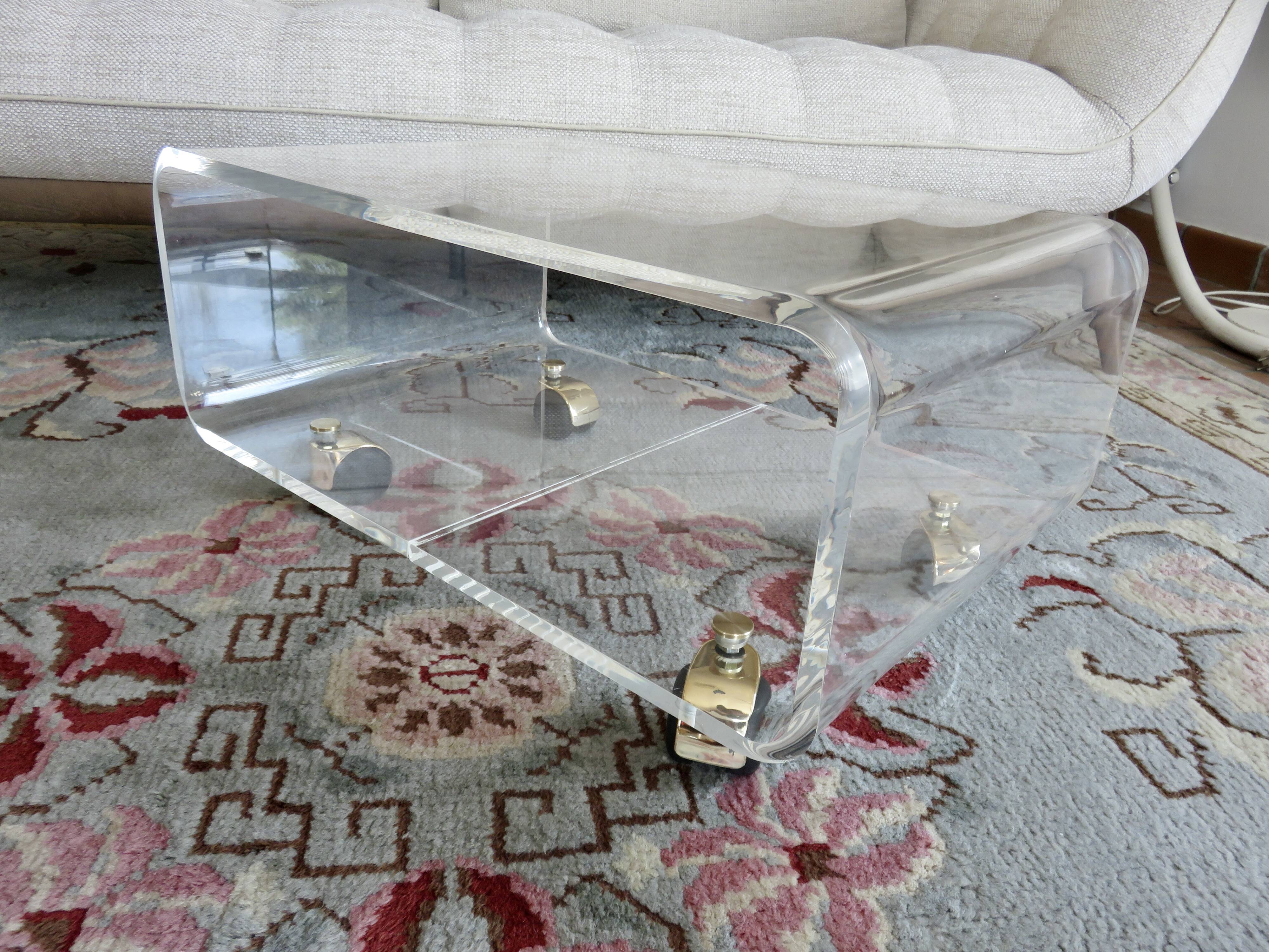 Plexiglas coffee table, David Lange, "The Invisibles of the Marais", 1970