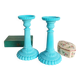 Antique blue opaline candlesticks Portieux Vallerysthal