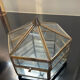 Jewelry box in brass and glass