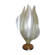 Floral lamp brass flower Laurent Rougier 1970
