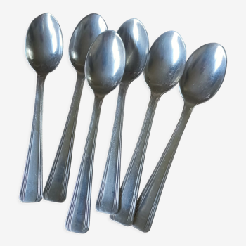 Lot 6 small spoons Ercuis silver metal