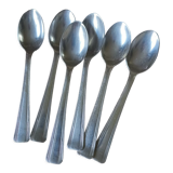 Lot 6 small spoons Ercuis silver metal