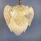 Vintage murano leaf chandelier, 1970s